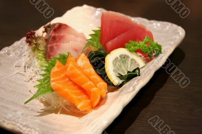 Plate of sashimi