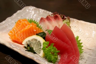 Plate of sashimi