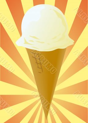 Vanilla ice cream cone Vanilla ice cream cone