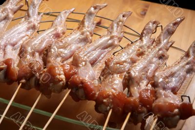 Raw chicken wings