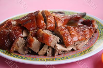 Roast duck slices