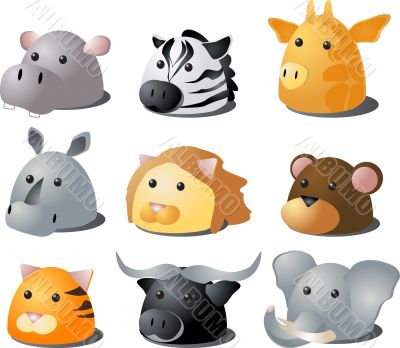 Cartoon safari animals Cartoon safari animals