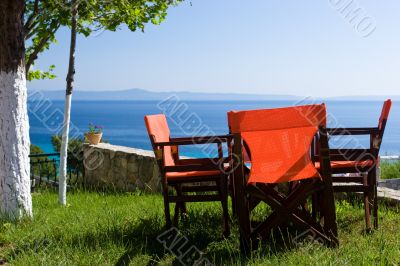 Red chairs