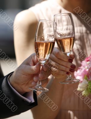 Glasses of champagne