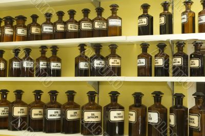 Pharmacists bottles