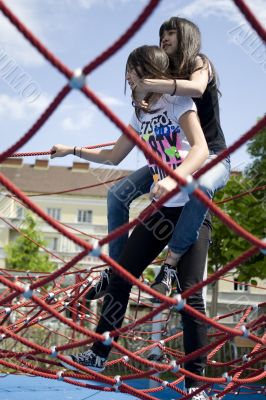 Teenagers at the playground