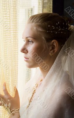 The girl near a window