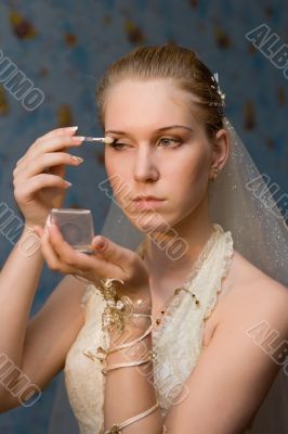 Make-up of the bride