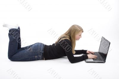 Teenager with Laptop