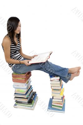 Girls read book