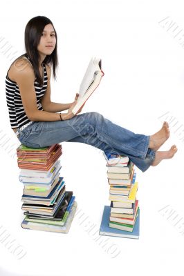 Girls read book
