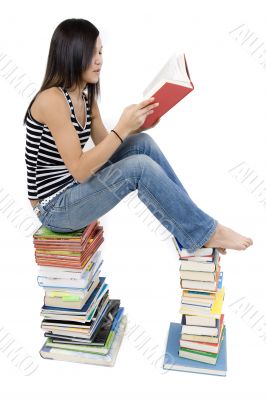 Girls read book