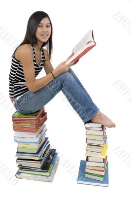 Girls read book