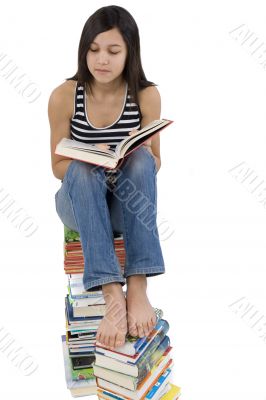 Girls read book