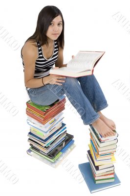 Girls read book
