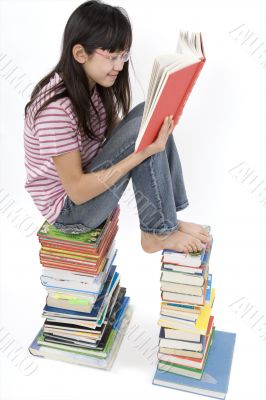 Girls read book