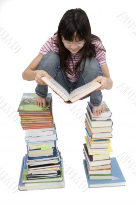 Girls read book