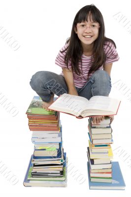 Girls read book