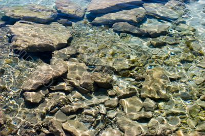 Water ripples at the sea