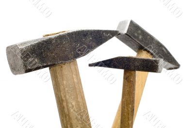 hammer on white macro