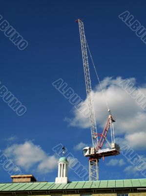 Construction site and crane