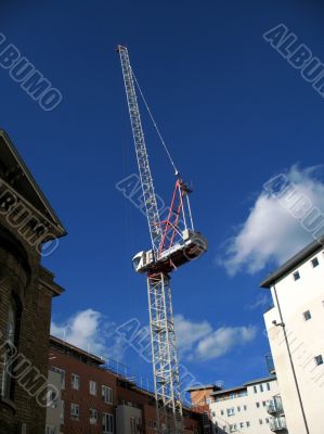 Construction site and crane