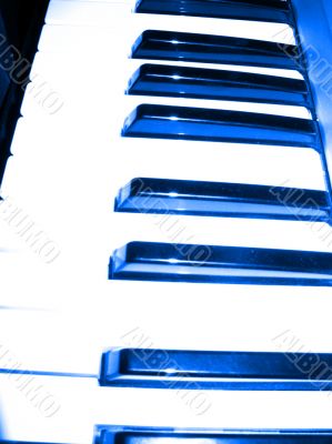 Blue tinted keyboard