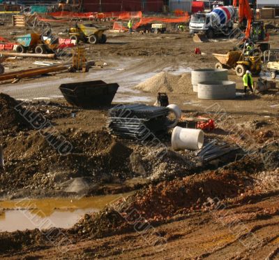 Construction site and mud