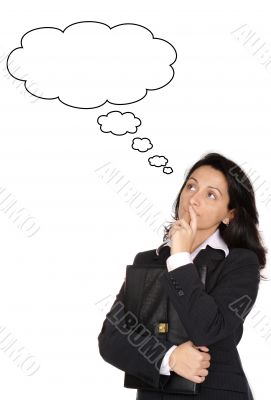 attractive executive thinking attractive executive thinking