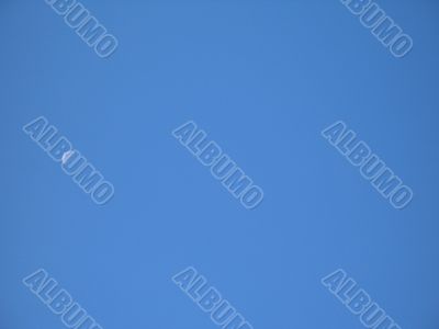 moon in the blue sky