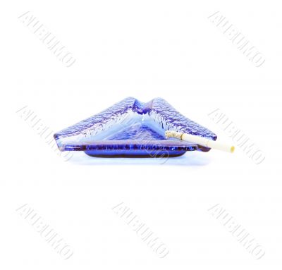 blue ashtray