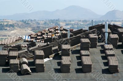 New Home Construction Site Roof