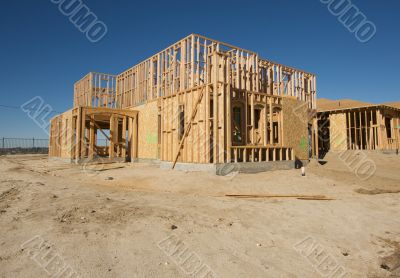 Construction Home Framing Abstract