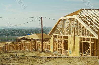 Construction Home Framing Abstract