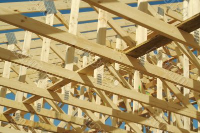 Construction Home Framing Abstract