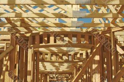 Construction Home Framing Abstract