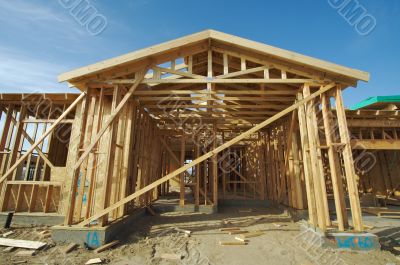 Construction Home Framing Abstract