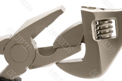 monkey wrench with pliers macro