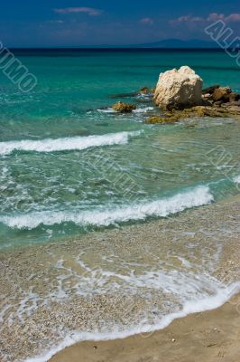 Seascape with stone