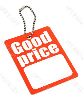 price tag with copy space