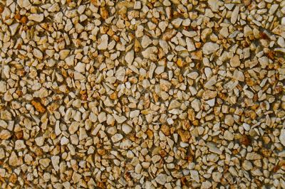 gravel with cement in the wall