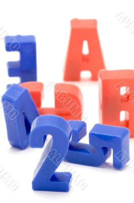 letter and figure close up