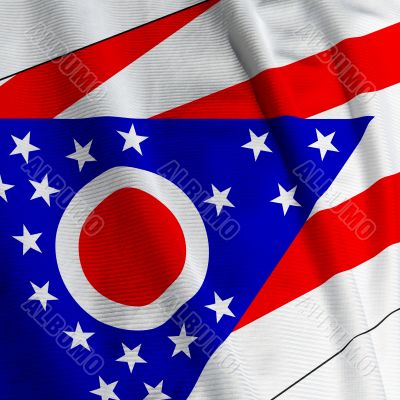 Ohio Flag Closeup