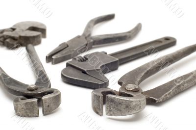 wrench with pliers macro