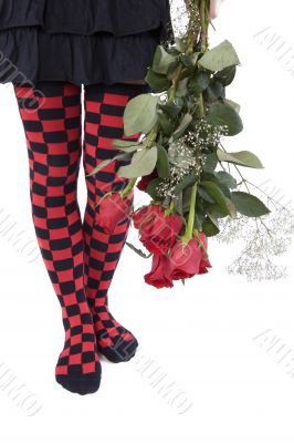 rose and funny stocking