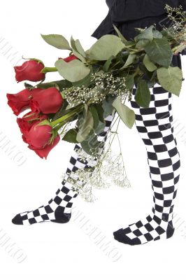 rose and funny stocking