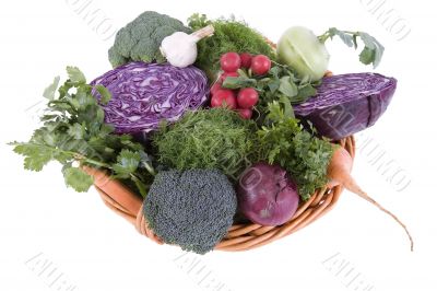 fresh vegetable in a basket