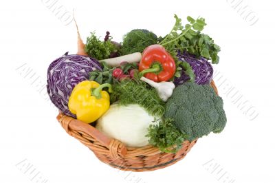 fresh vegetable in a basket