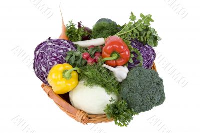 fresh vegetable in a basket