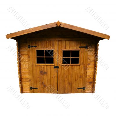 Wooden Garden Shed - Isolated